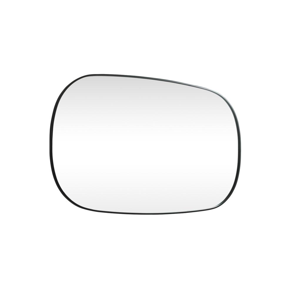 Metal Frame Oval Mirror 36x60 Inch in Black. Picture 9