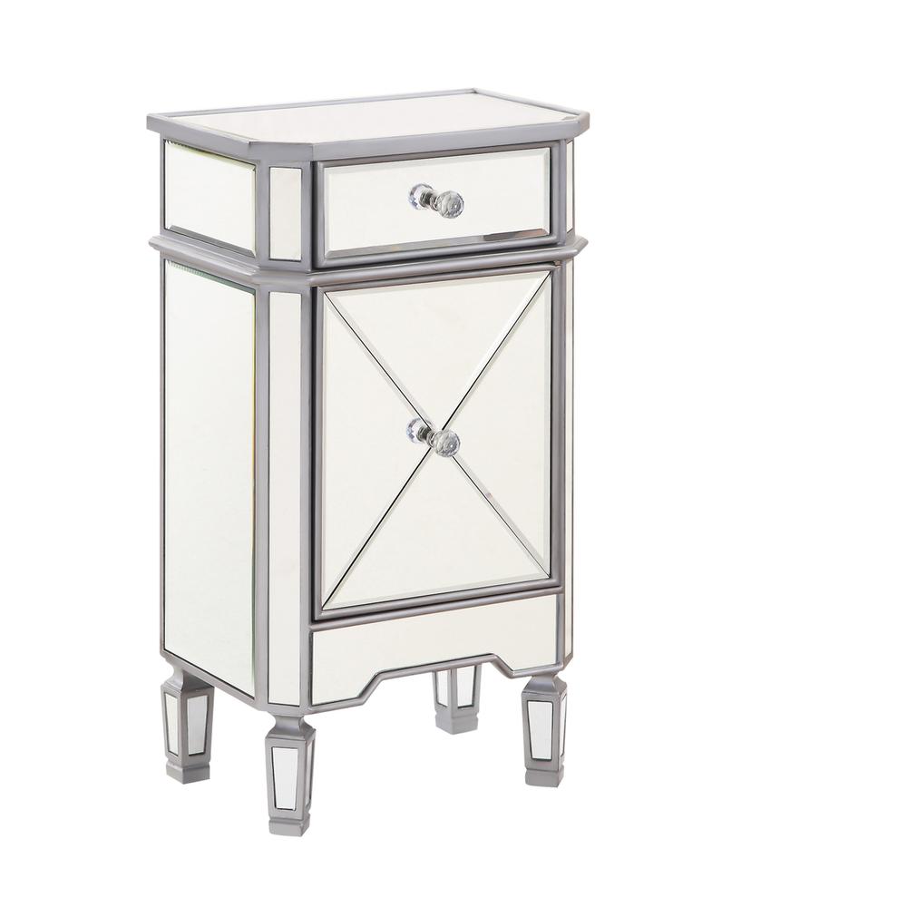 Vanity Table 42 in. x 18 in. x 31 in. in silver paint. Picture 4