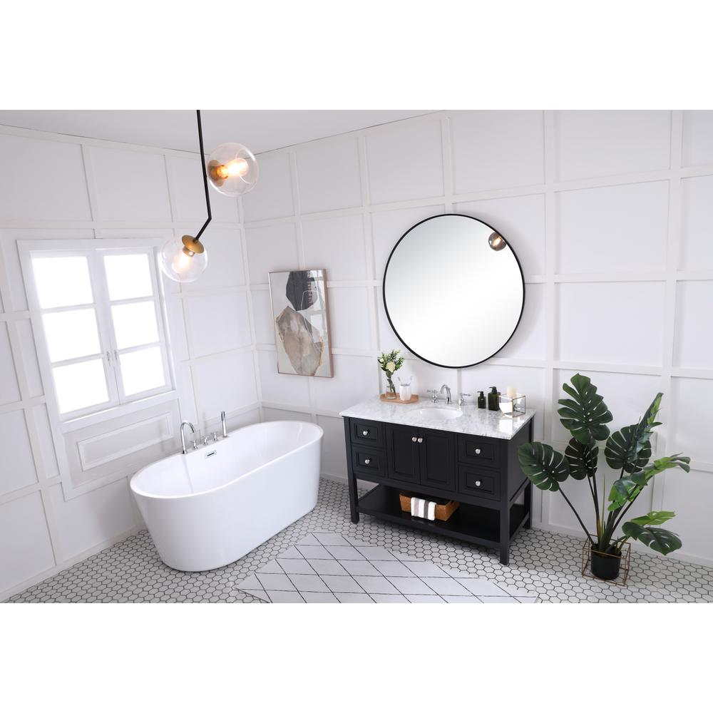 48 in. Single bathroom vanity set in Black. Picture 9