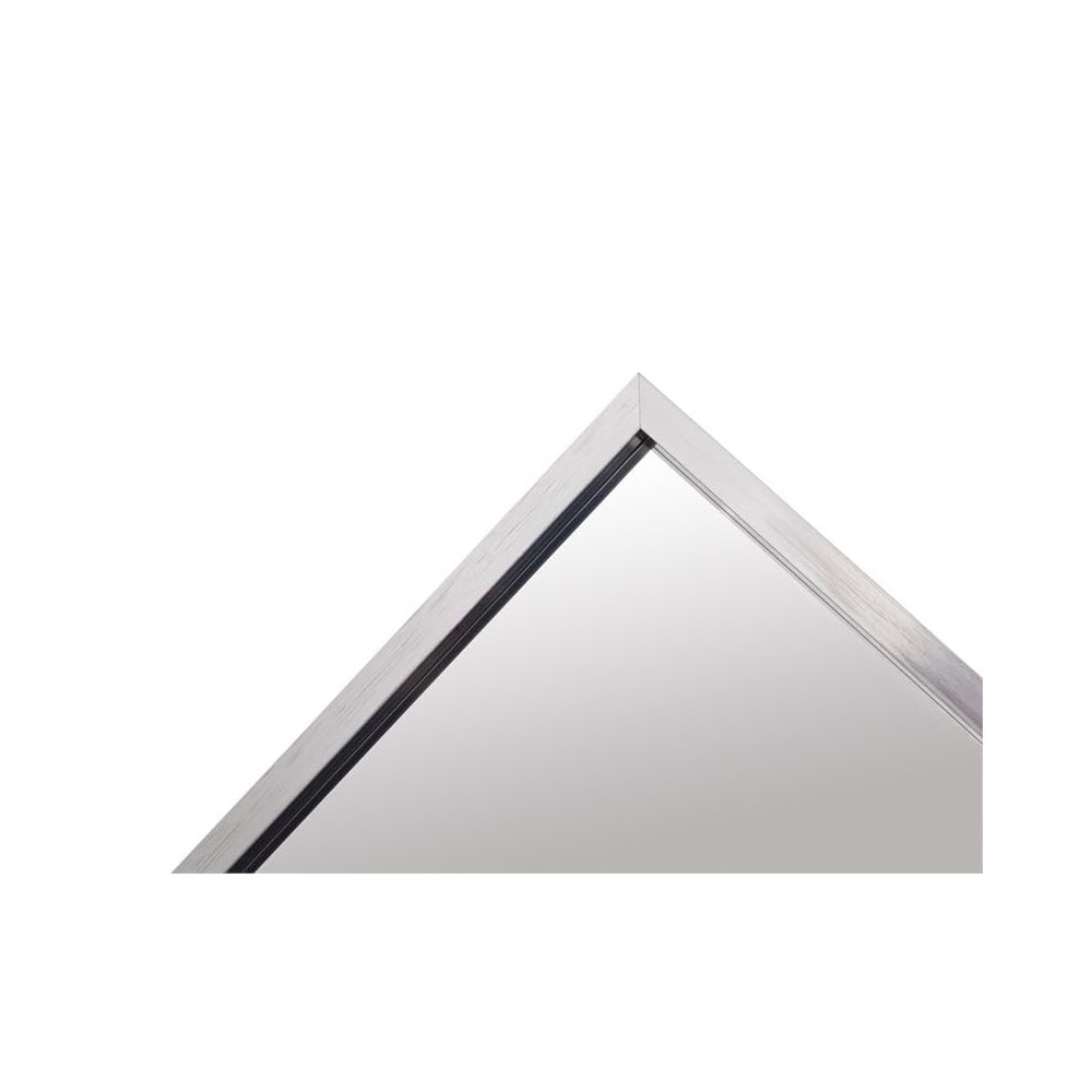 Aluminum Frame Square Mirror 30x36 In Silver. Picture 5