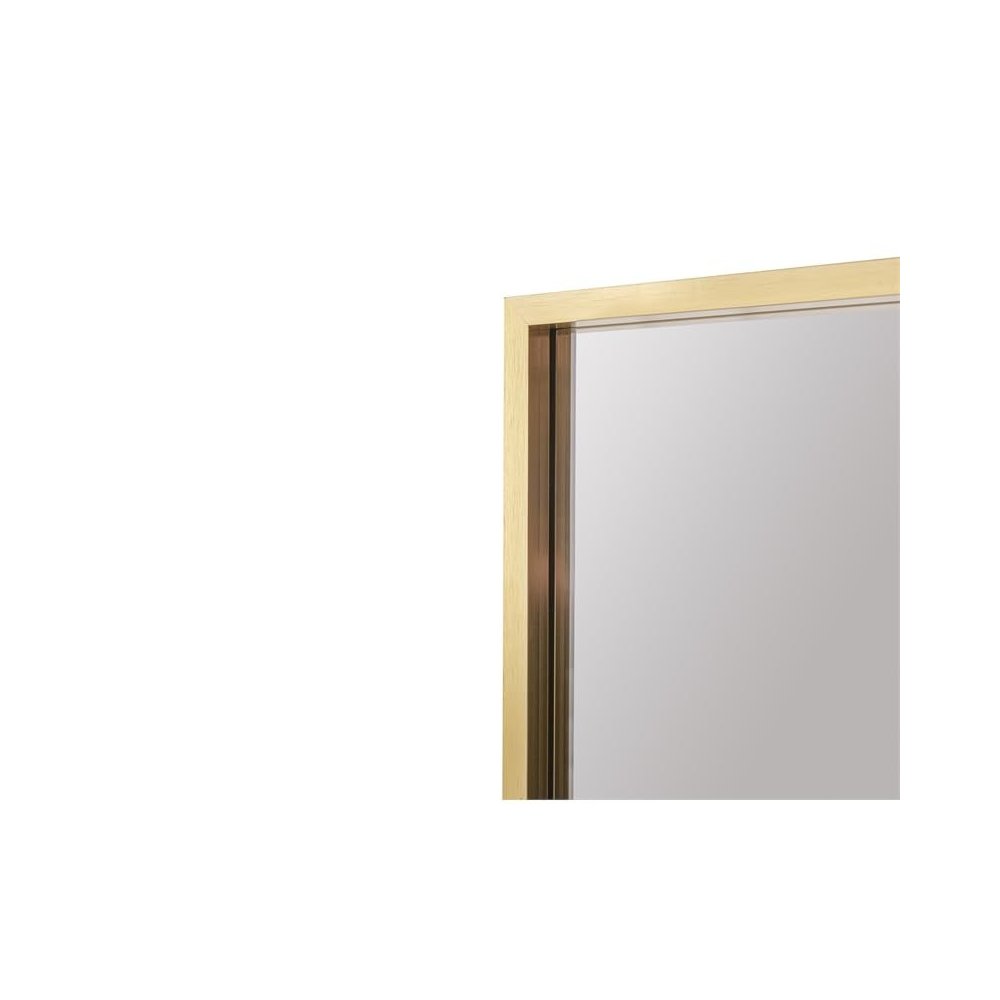 Aluminum Frame Square Mirror 30x36 In Gold. Picture 3