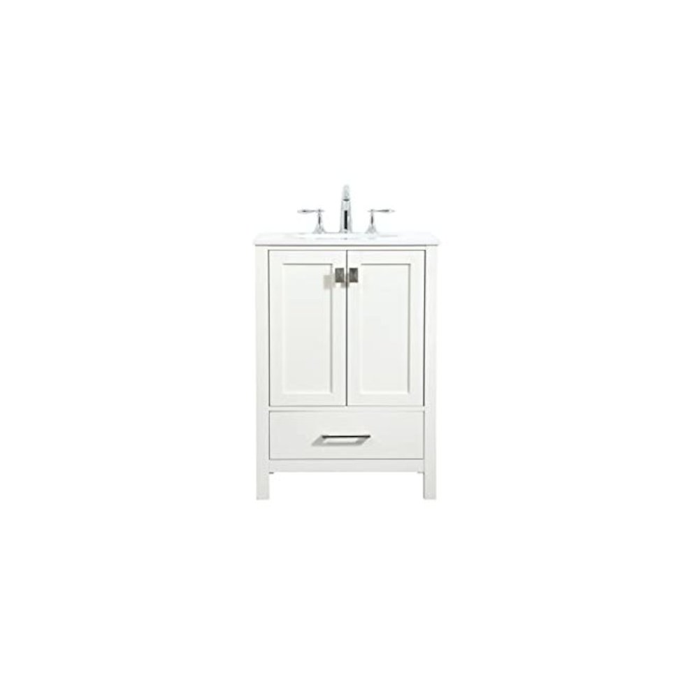 24 inch Single bathroom vanity in white. Picture 1