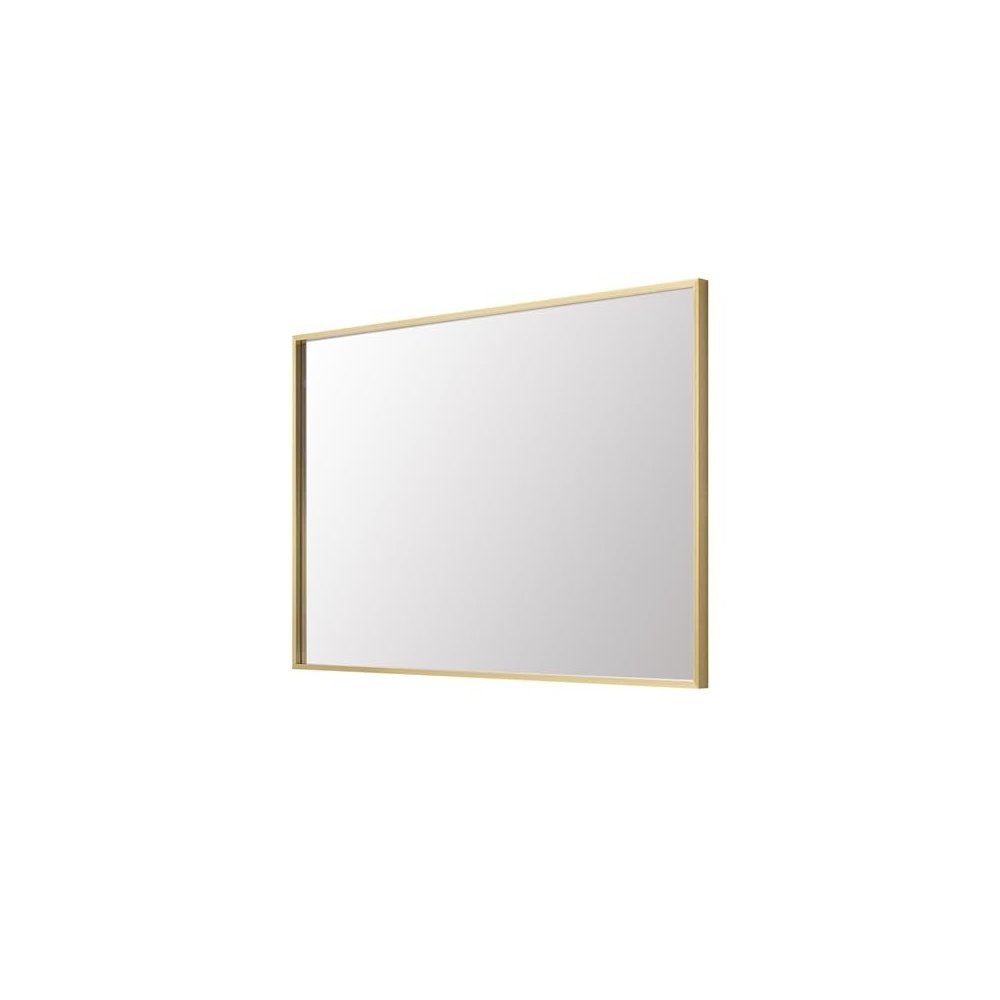 Aluminum Frame Rectangle Mirror 24x36 In Gold. Picture 3