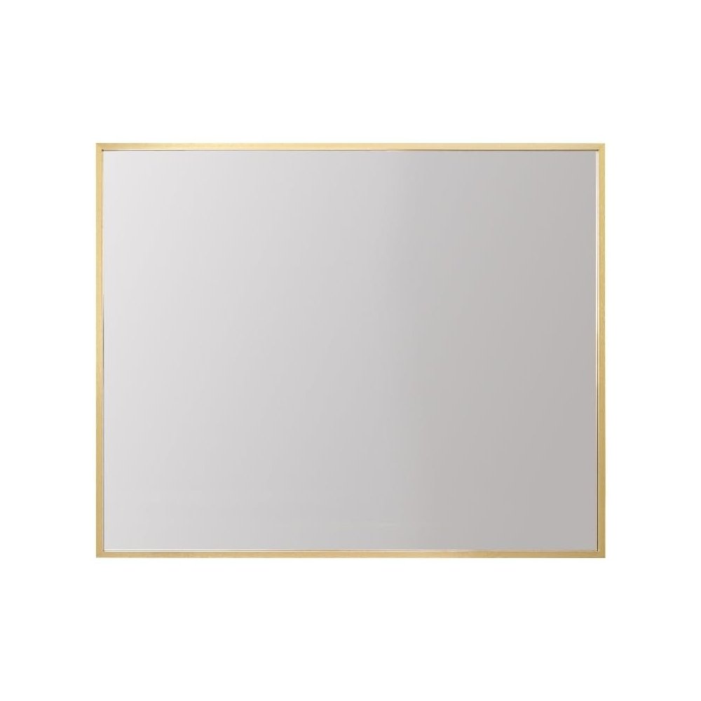 Aluminum Frame Square Mirror 30x36 In Gold. Picture 1