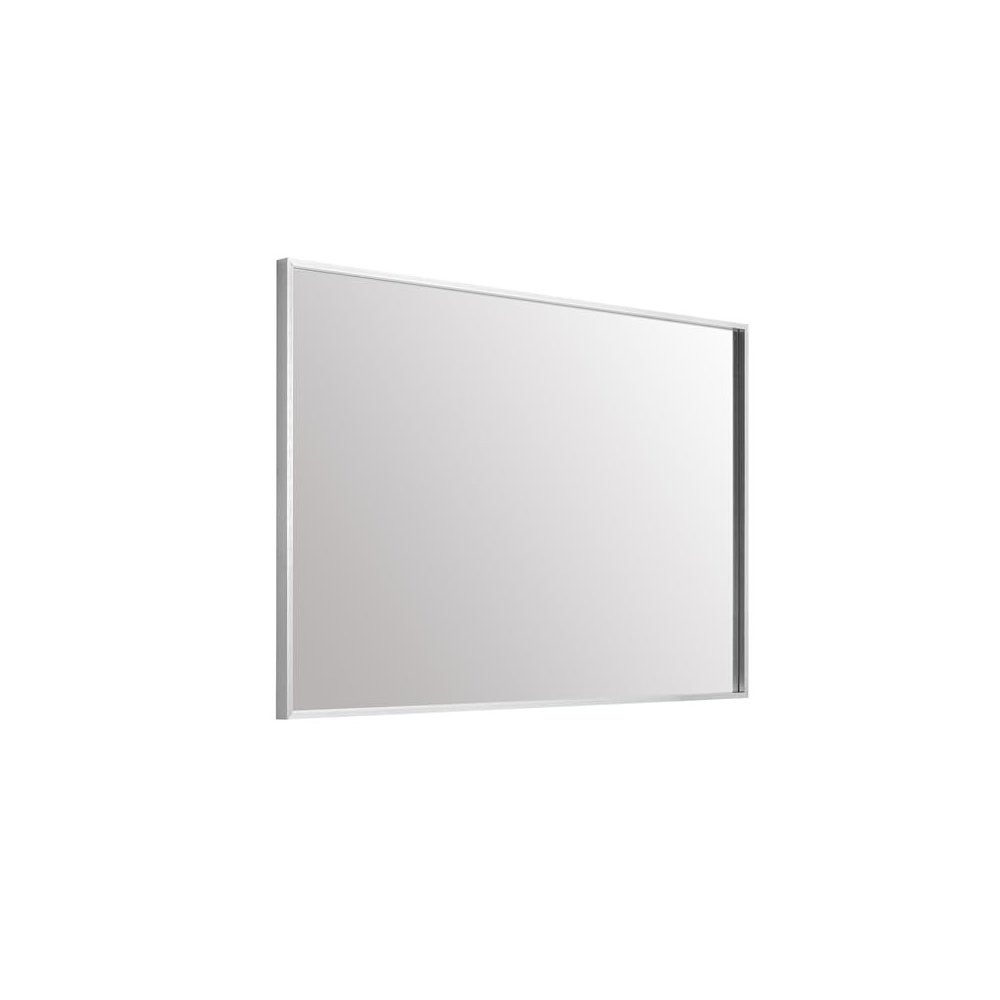 Aluminum Frame Square Mirror 30x36 In Silver. Picture 3