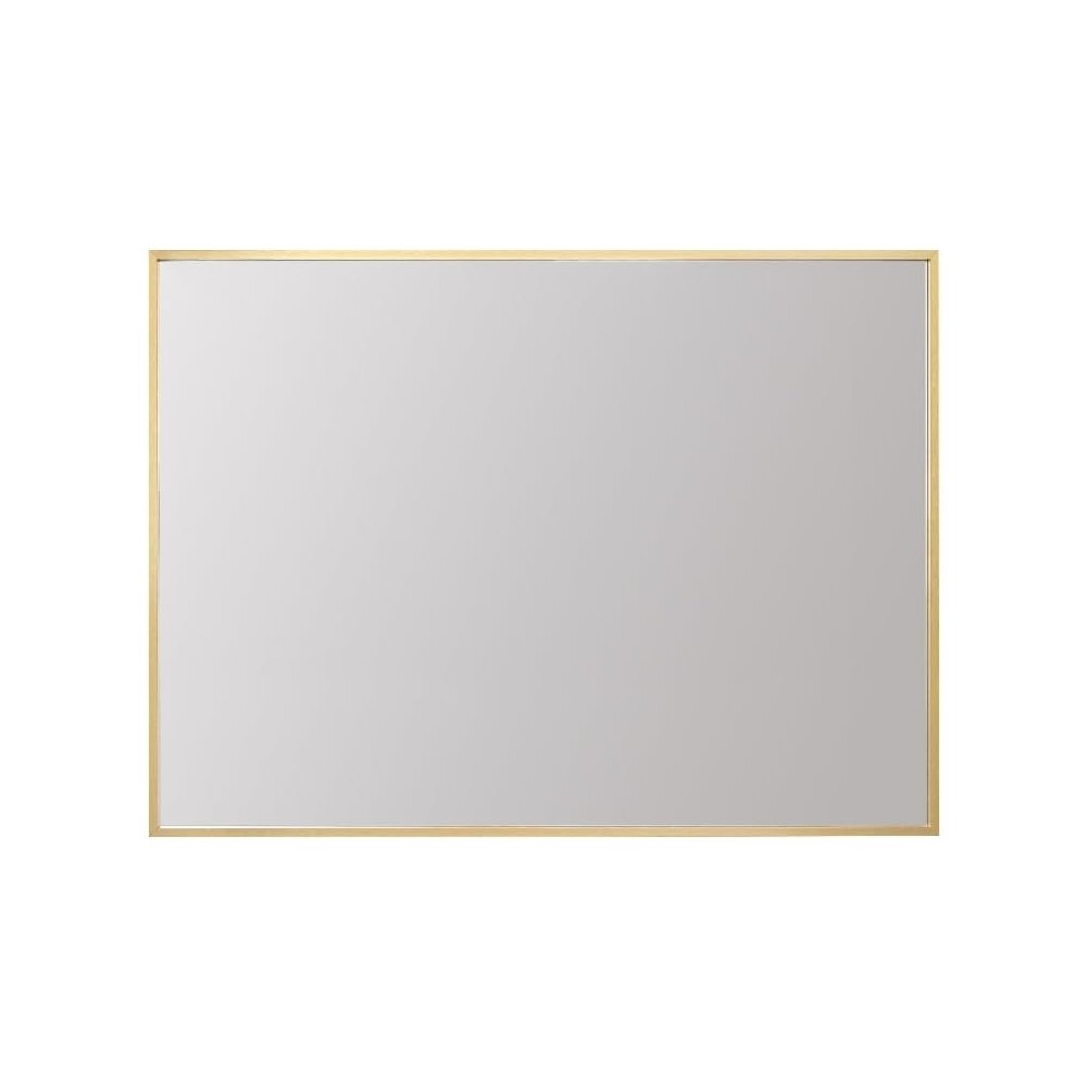 Aluminum Frame Rectangle Mirror 27x36 In Gold. Picture 1