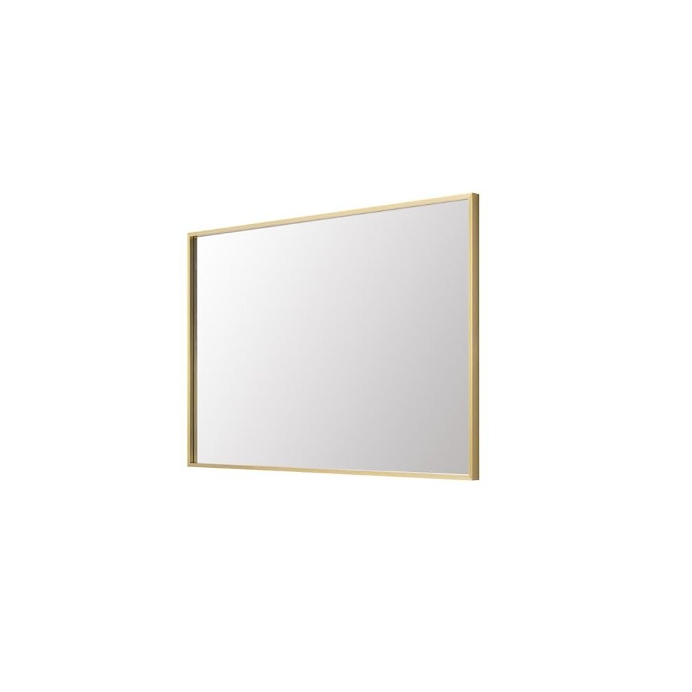 Aluminum Frame Rectangle Mirror 27x36 In Gold. Picture 3