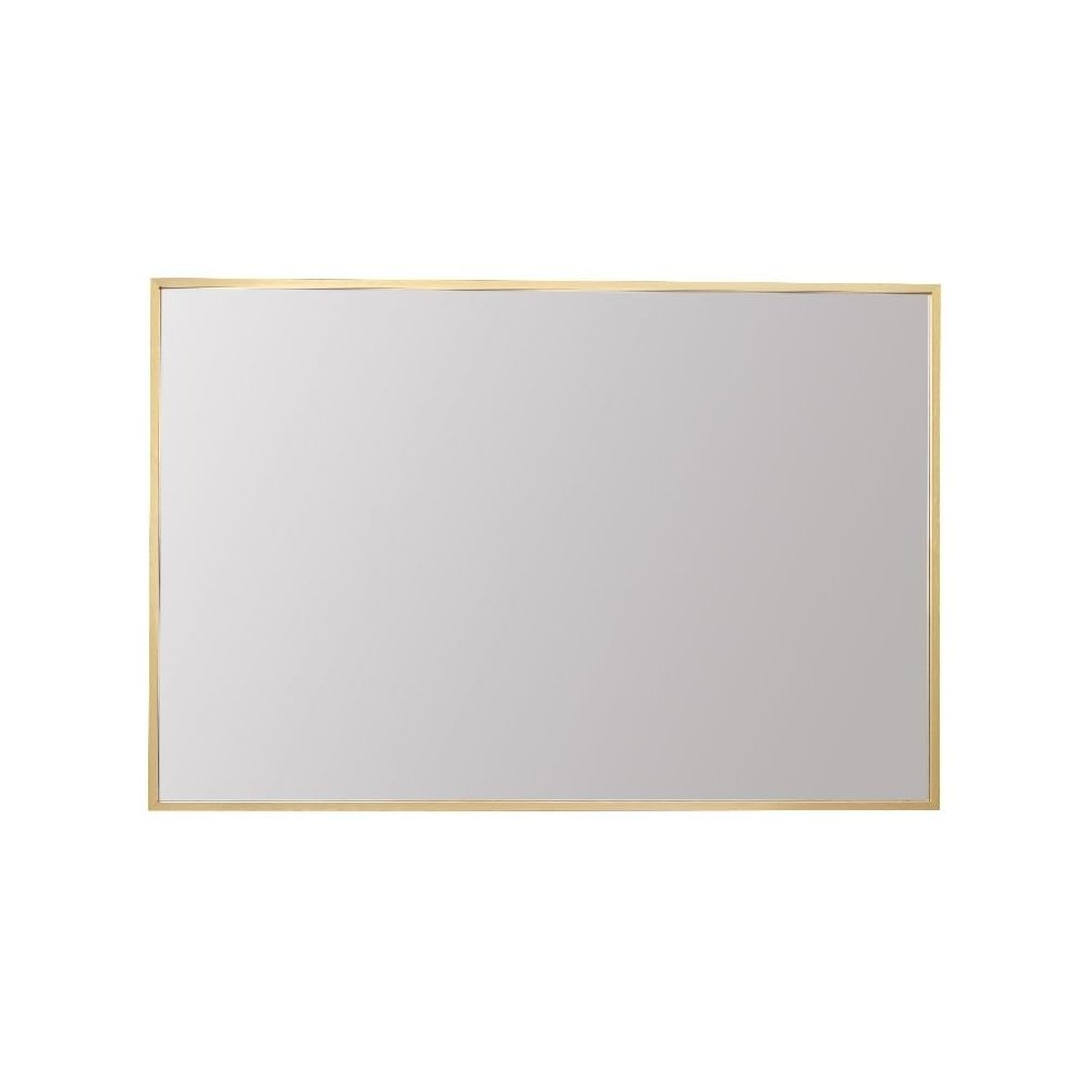 Aluminum Frame Rectangle Mirror 24x36 In Gold. Picture 1
