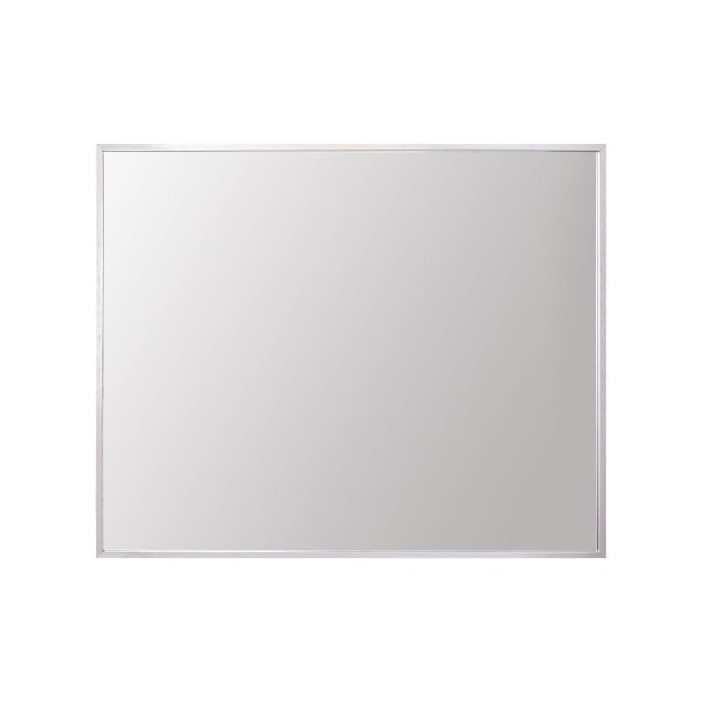Aluminum Frame Square Mirror 30x36 In Silver. Picture 1