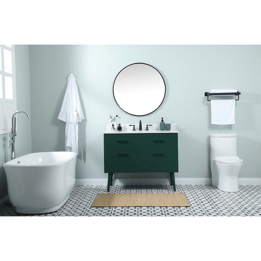 42 Inch Bathroom Vanity In Green With Backsplash. Picture 5