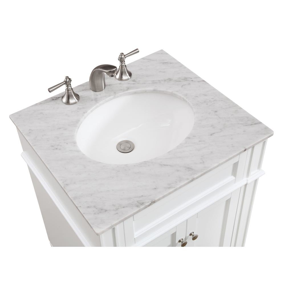 24 In. Single Bathroom Vanity Set In White. Picture 5