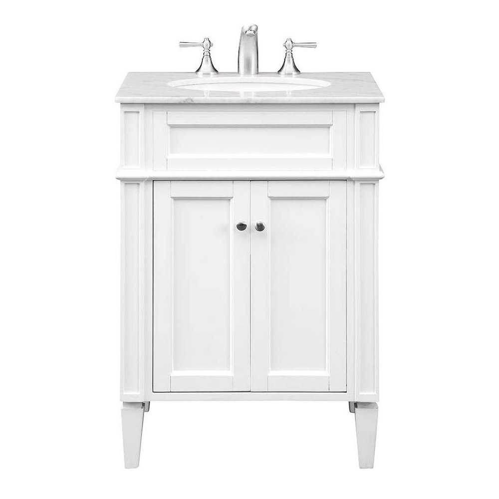 24 In. Single Bathroom Vanity Set In White. Picture 1