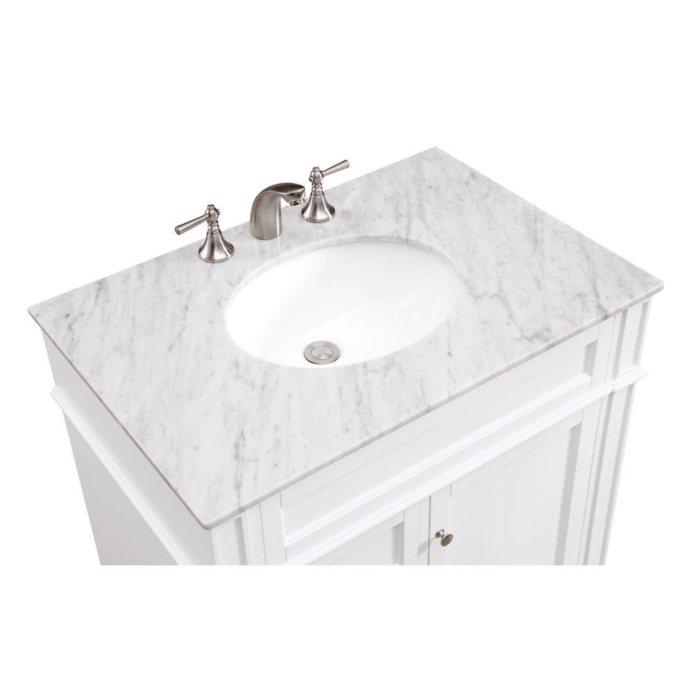 32 In. Single Bathroom Vanity Set In White. Picture 4
