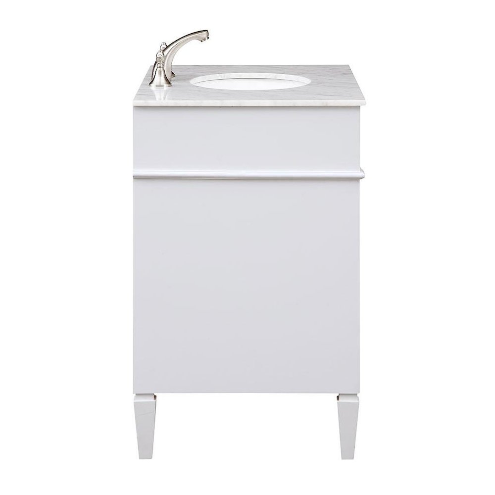 32 In. Single Bathroom Vanity Set In White. Picture 3