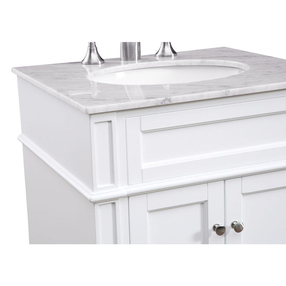 24 In. Single Bathroom Vanity Set In White. Picture 4