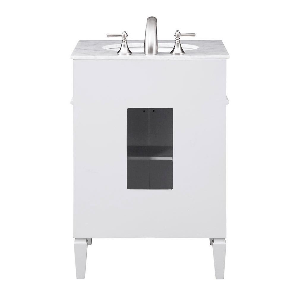 24 In. Single Bathroom Vanity Set In White. Picture 7