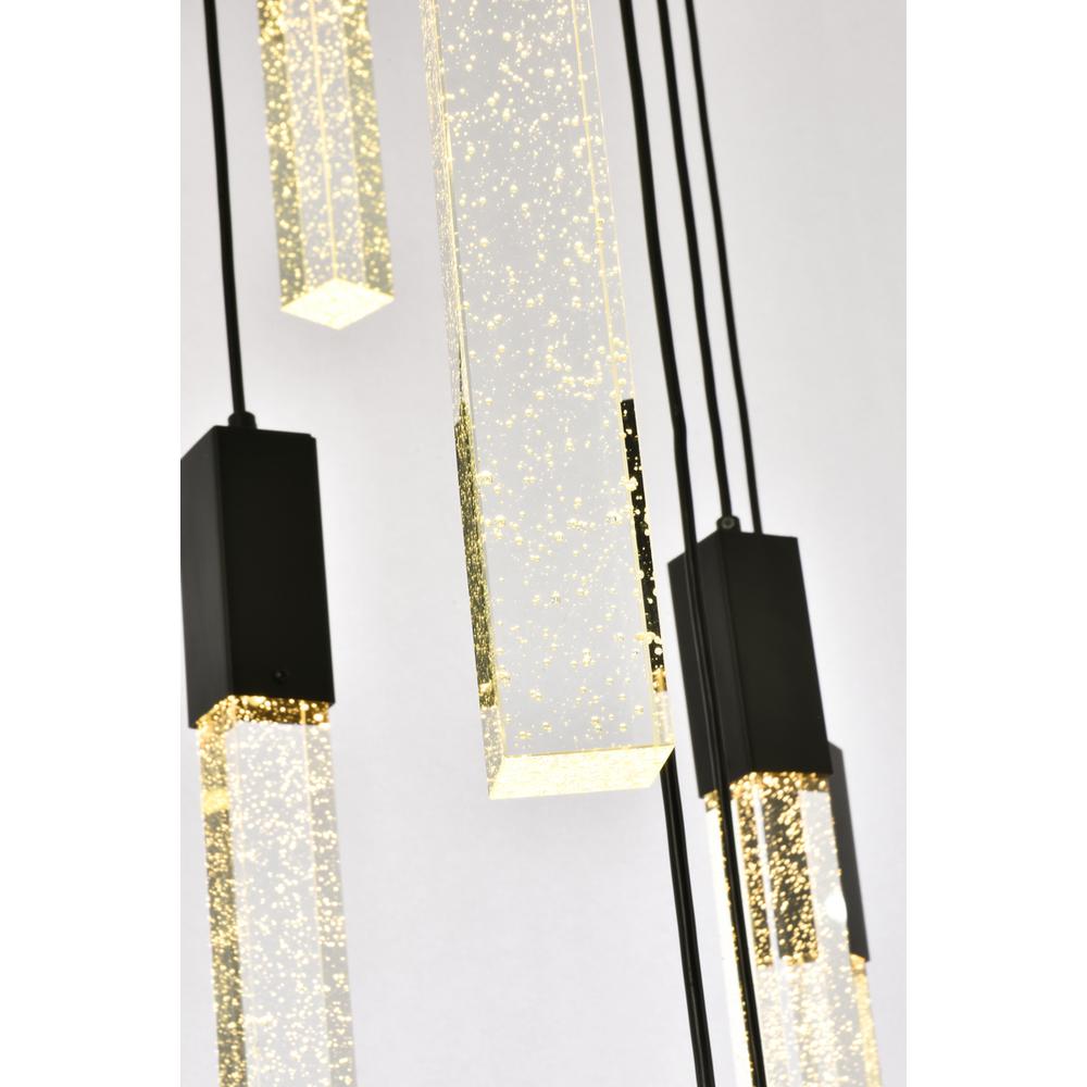 Weston 13 lights pendant in black. Picture 3