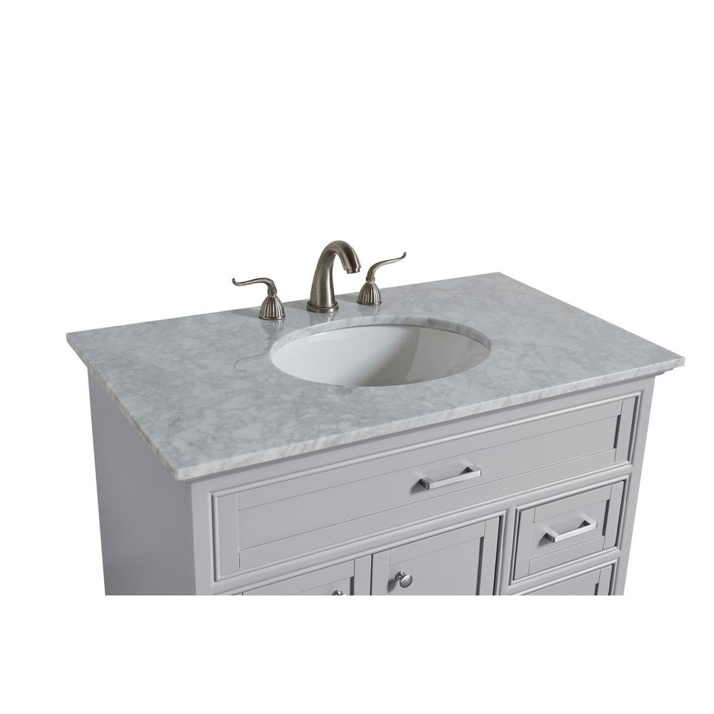 36 In. Single Bathroom Vanity Set In Light Grey. Picture 4