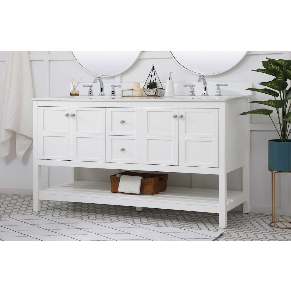 60 inch Single Bathroom Vanity in Gray. Picture 4