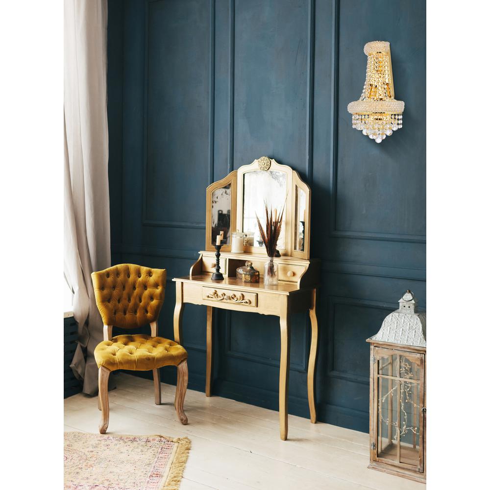 Primo 4 light Gold Wall Sconce Clear Royal Cut Crystal. Picture 8