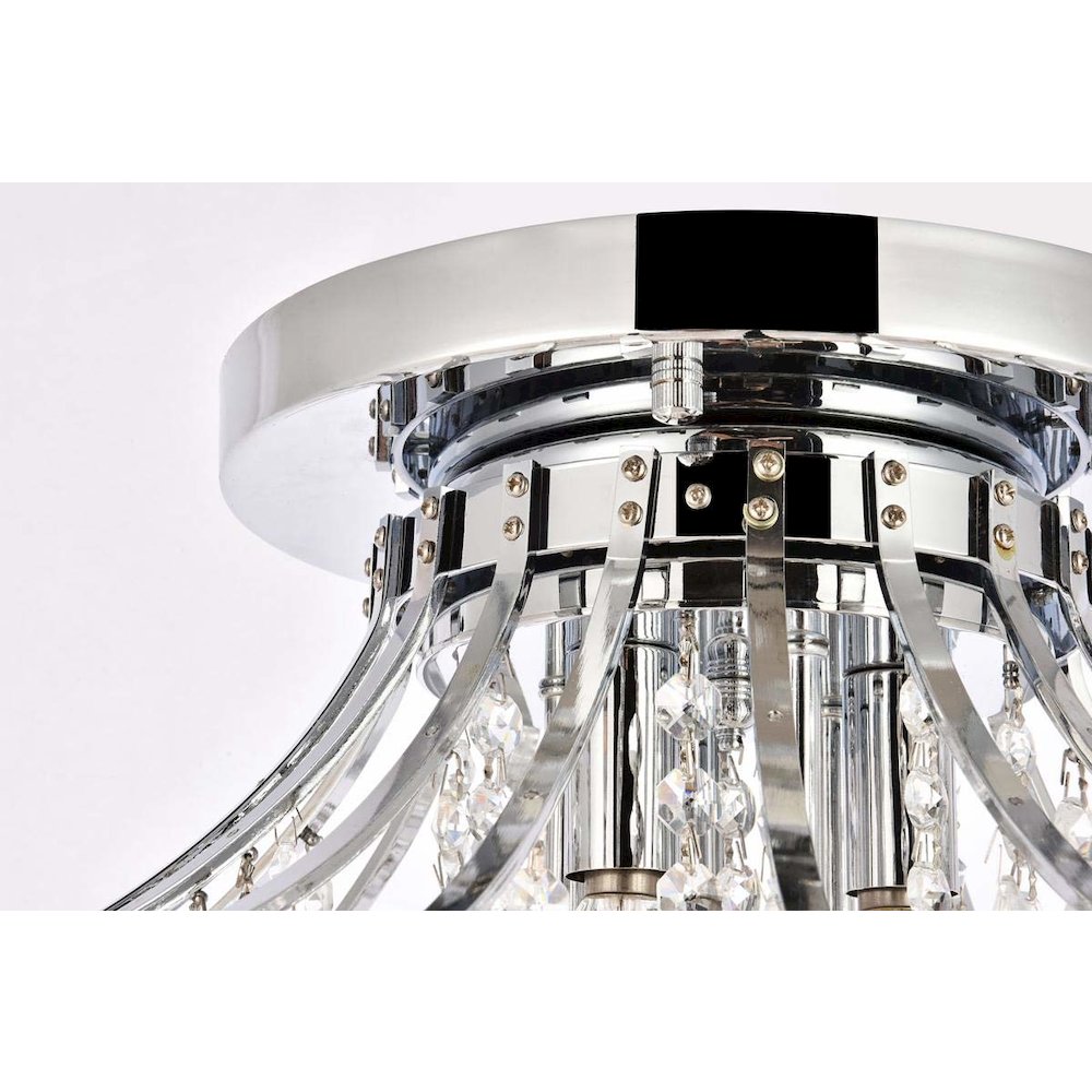 Toureg 6 light Chrome Flush Mount Clear Royal Cut Crystal. Picture 4