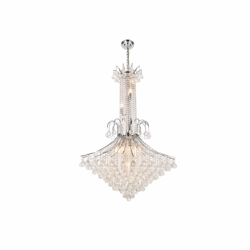 Toureg 16 light Chrome Chandelier Clear Royal Cut Crystal. Picture 1