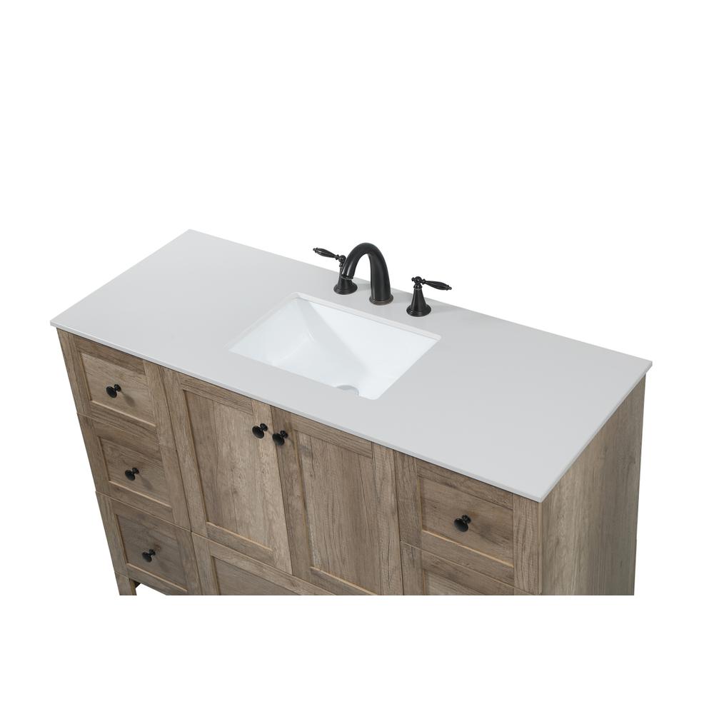 48 inch Single bathroom vanity in natural oak. Picture 10