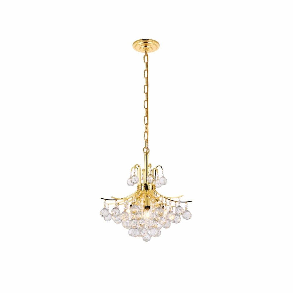Toureg 6 light Gold Pendant Clear Royal Cut Crystal. Picture 1