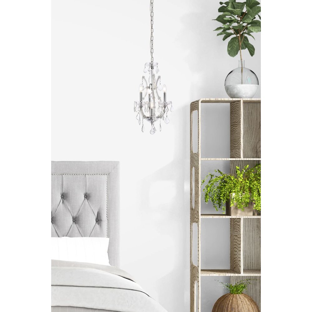 Maria Theresa 4 light Gold Pendant Clear Royal Cut Crystal. Picture 3