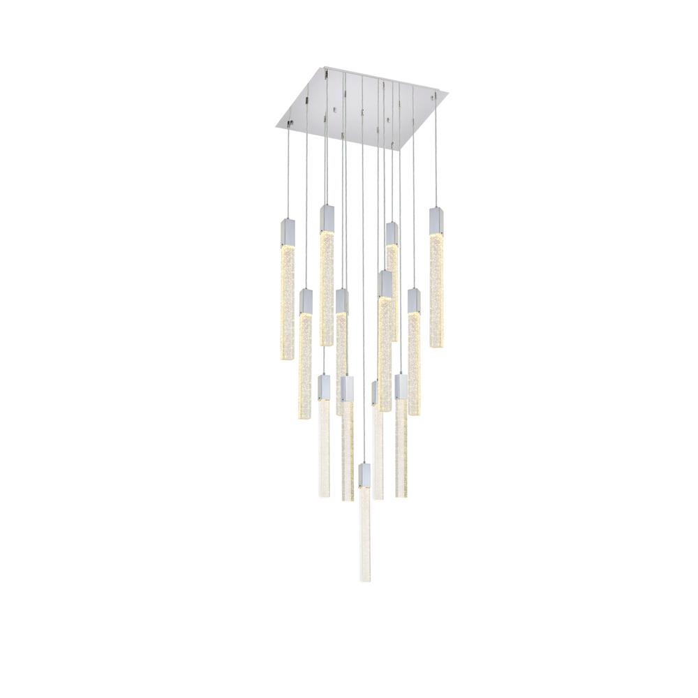 Weston 13 lights pendant in chrome. Picture 1