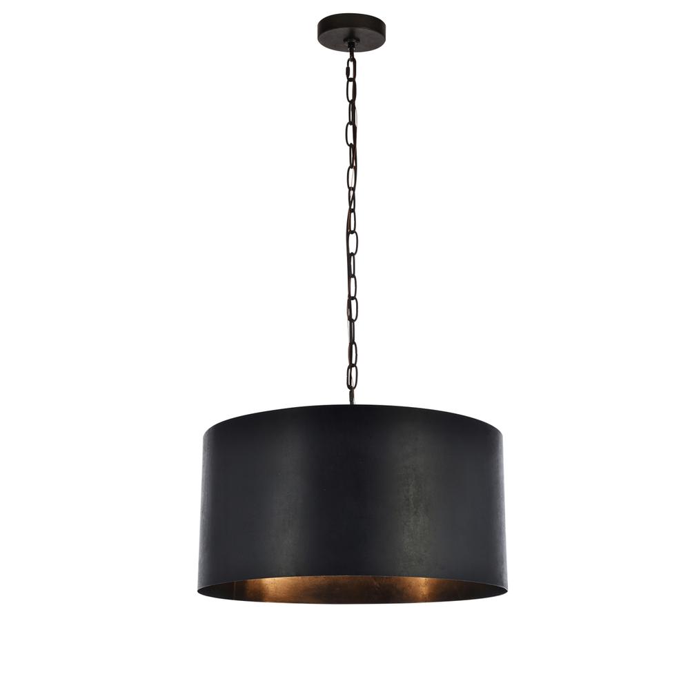 Miro Collection Pendant D20 H11.75 Lt:3 Vintage Black Finish. Picture 1
