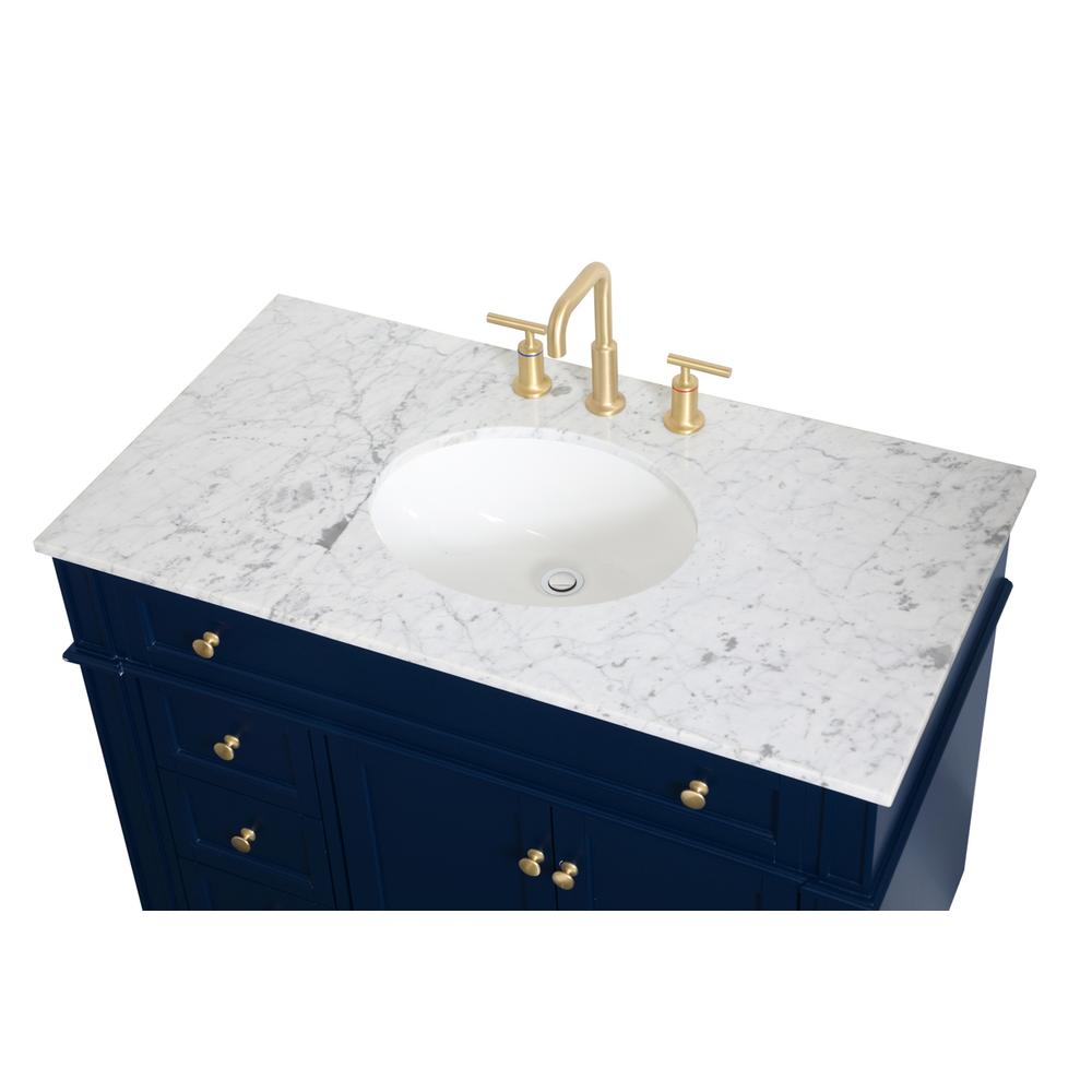 40 inch Single bathroom vanity in blue. Picture 9