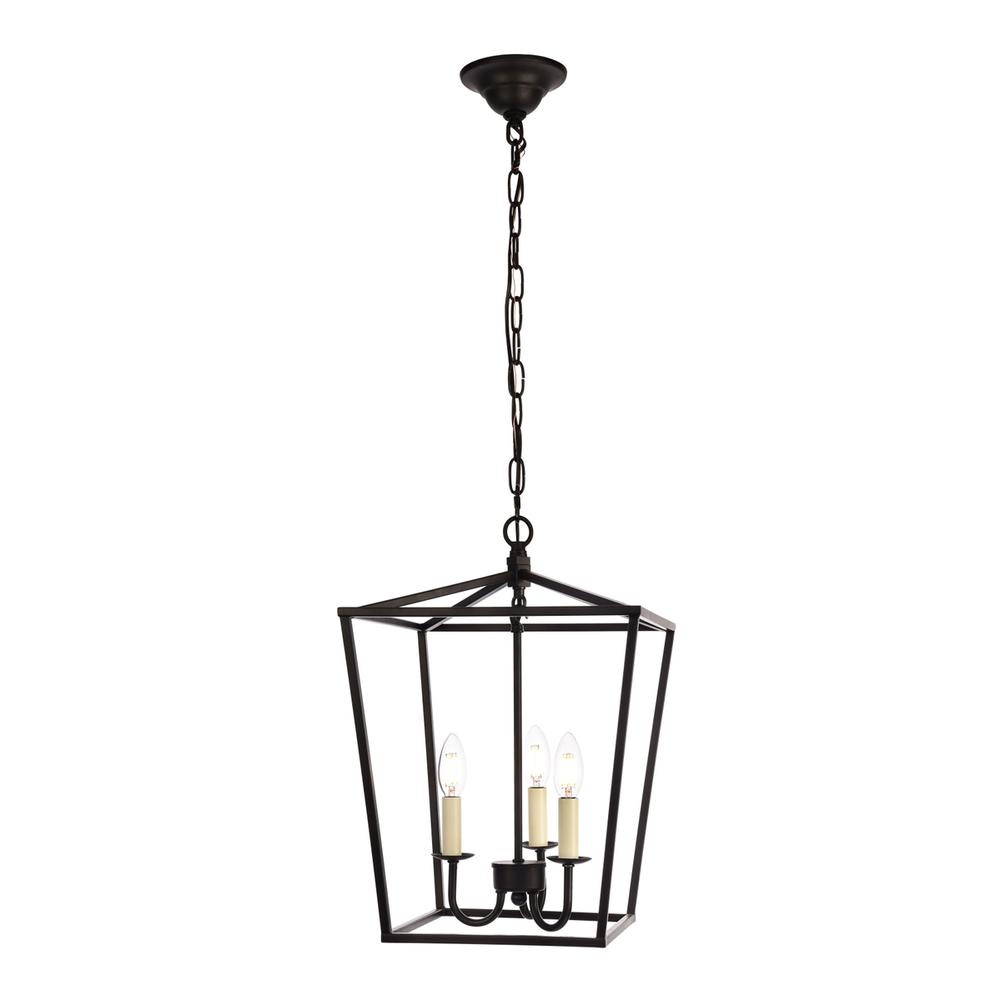 Maddox Collection Pendant D12.5 H18.25 Lt:3 Black Finish. Picture 1