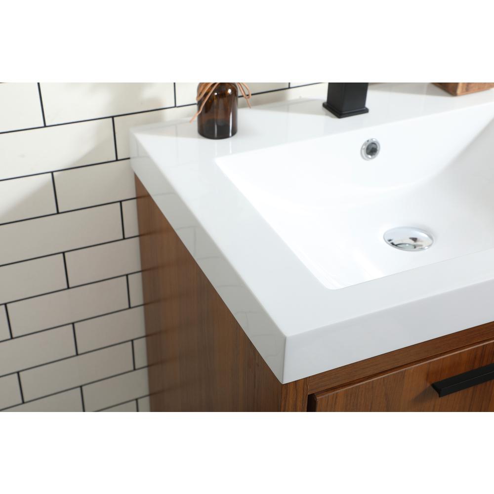 24 inch Single bathroom vanity in Teak. Picture 5