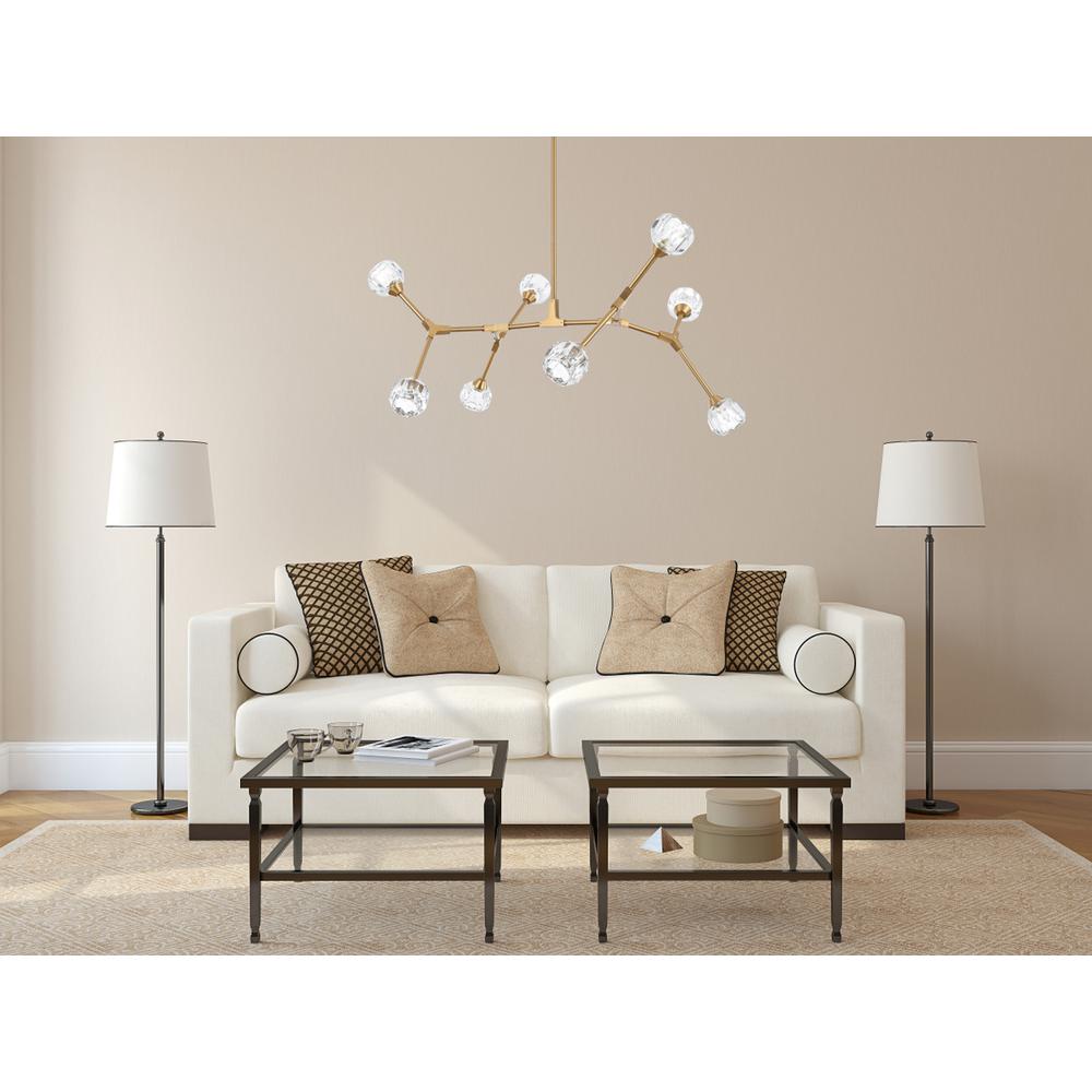 Zayne 8 Light Pendant in Gold. Picture 8