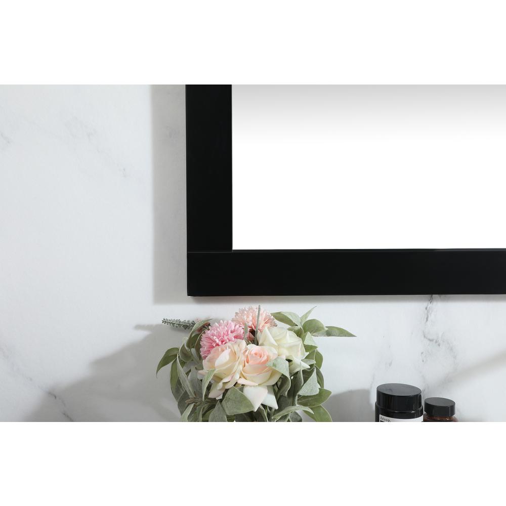 Aqua vanity mirror 48x36 inch in black. Picture 3