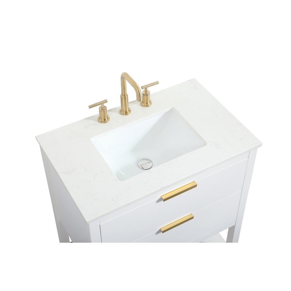 30 inch Single bathroom vanity in white. Picture 10