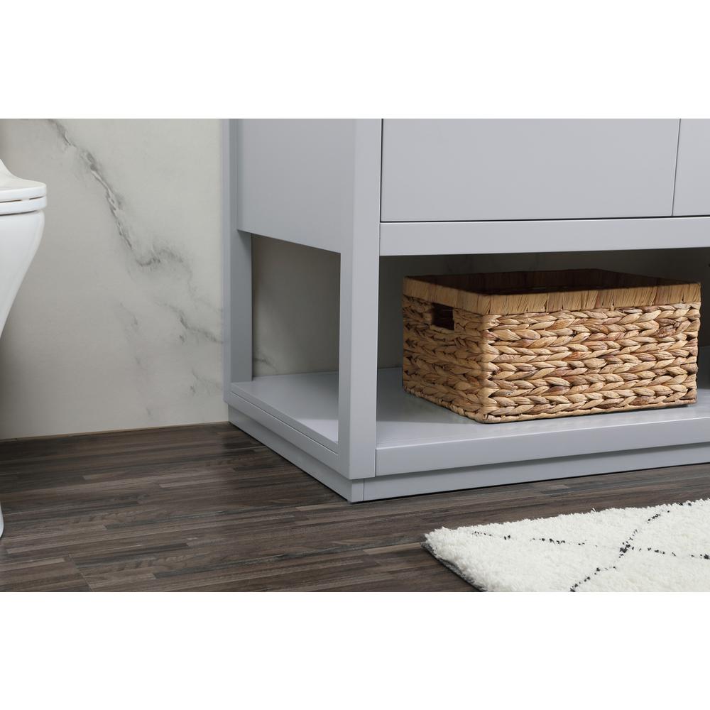 60 inch Single bathroom vanity in grey. Picture 6
