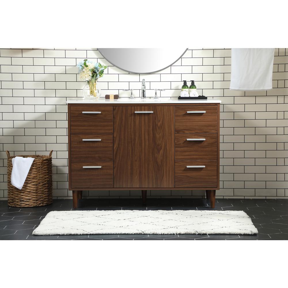 48 inch bathroom vanity in Walnut. Picture 14