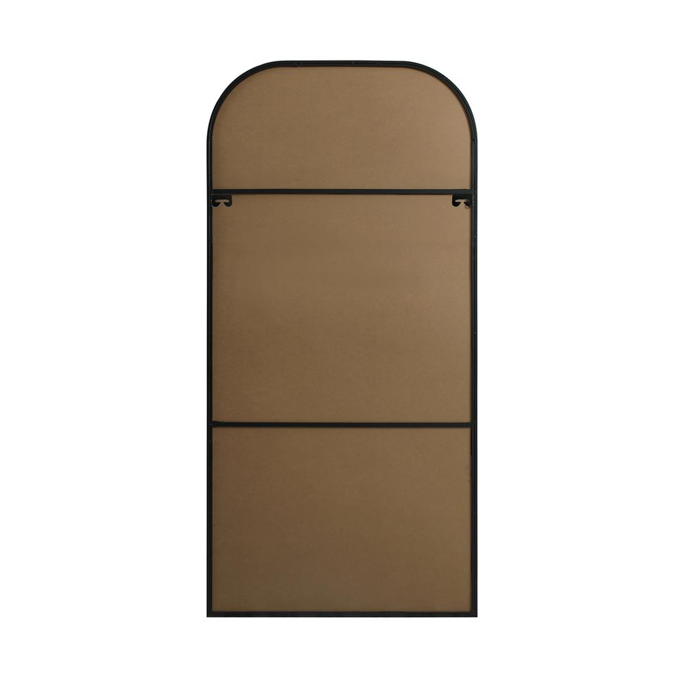 Metal Frame Arch Full Length Mirror 35x72 Inch in Black. Picture 7