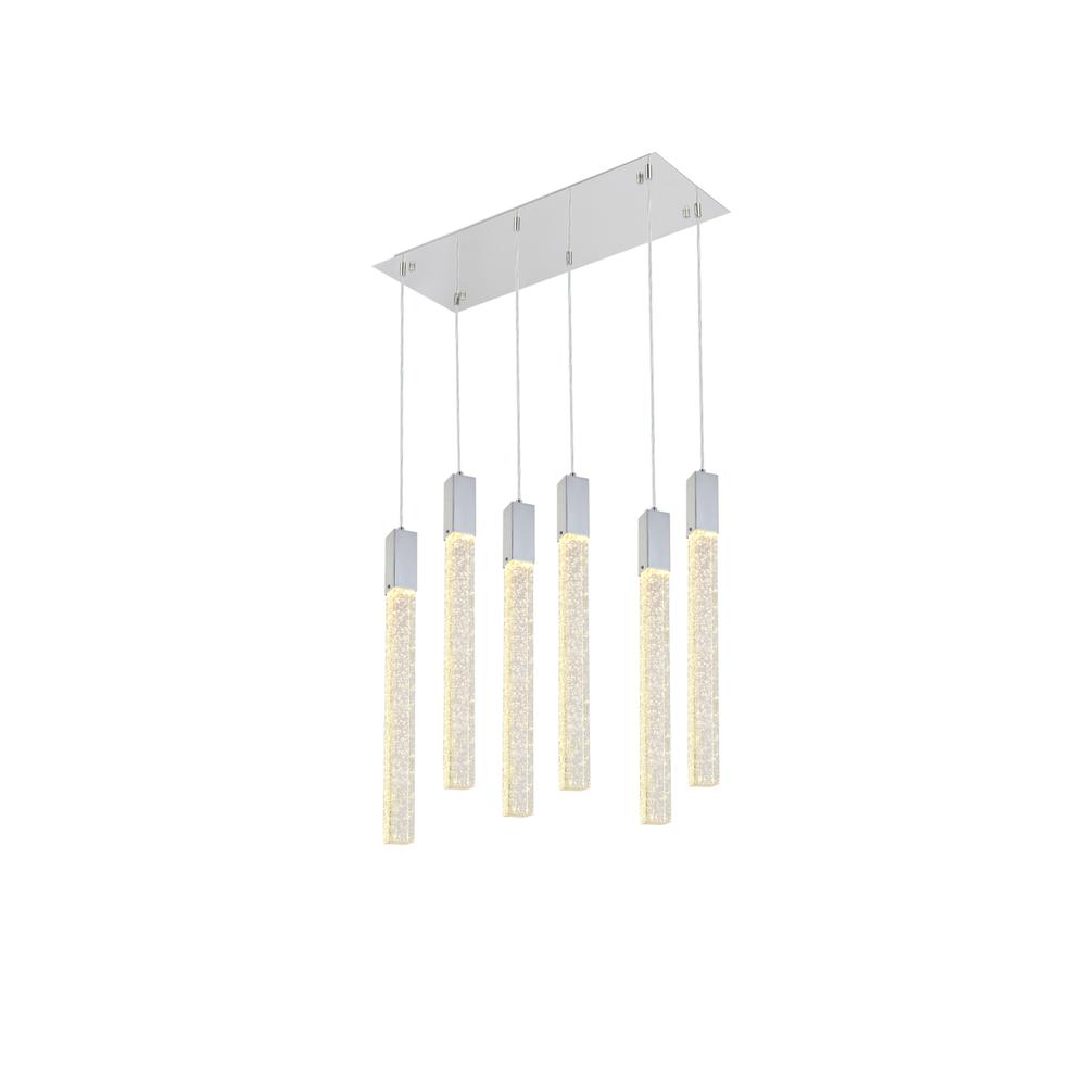 Weston 6 lights pendant in chrome. Picture 1
