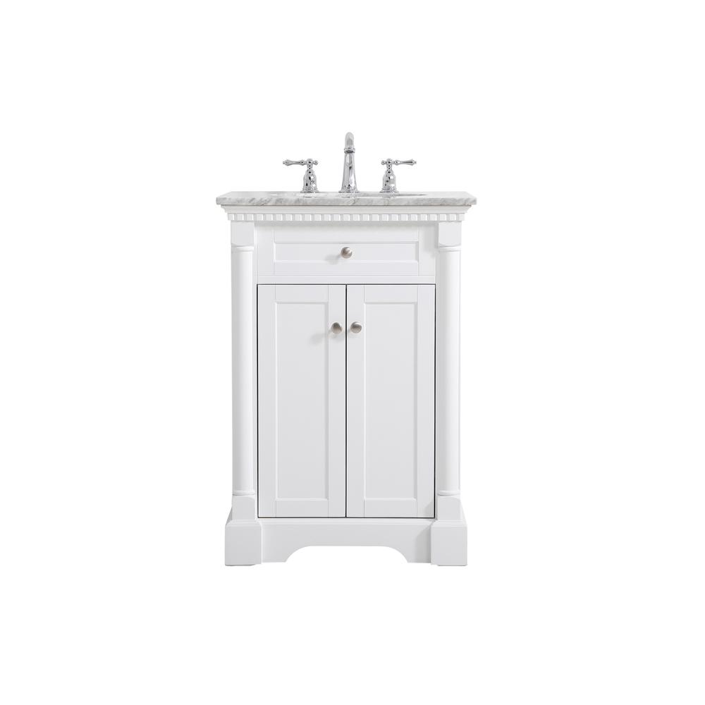 24 inch Single bathroom vanity in  White. Picture 1