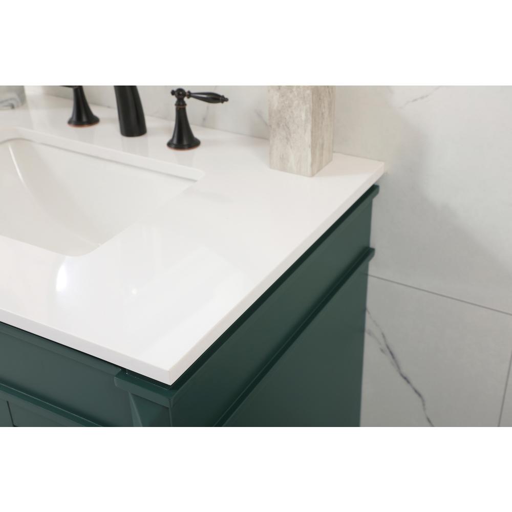 32 inch Single bathroom vanity in green. Picture 5