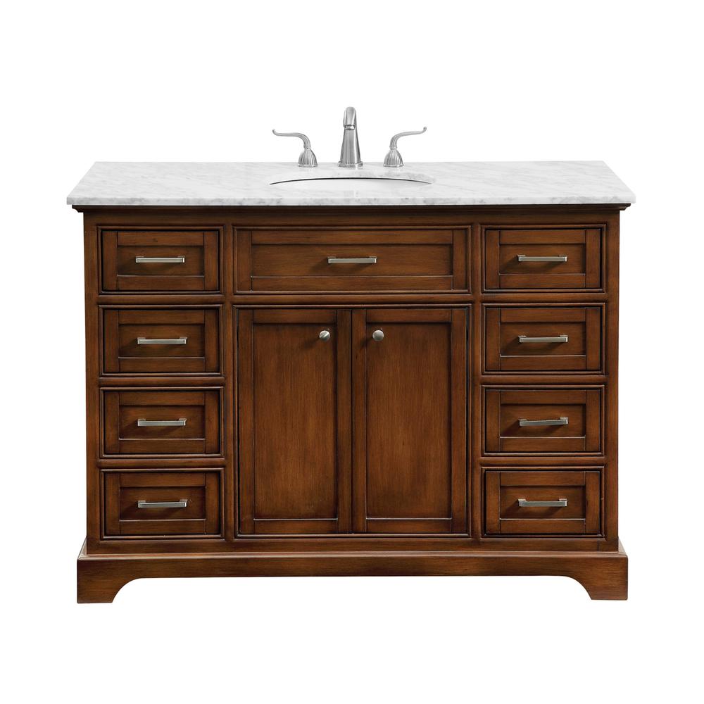 48 In. Single Bathroom Vanity Set In Teak. Picture 1