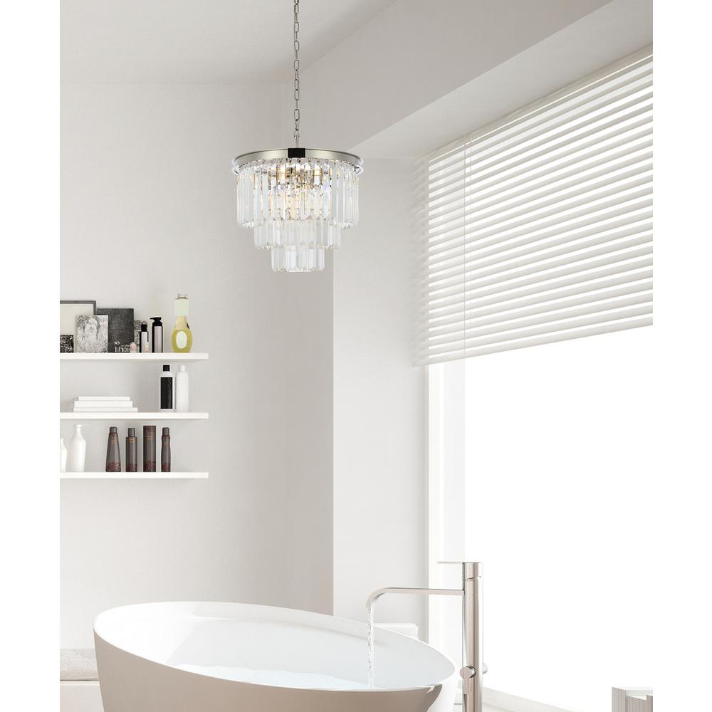 Sydney 9 light polished nickel Chandelier Clear Royal Cut Crystal. Picture 8