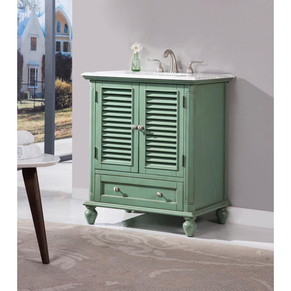 30 In.Single Bathroom Vanity Set In Vintage Mint. Picture 13