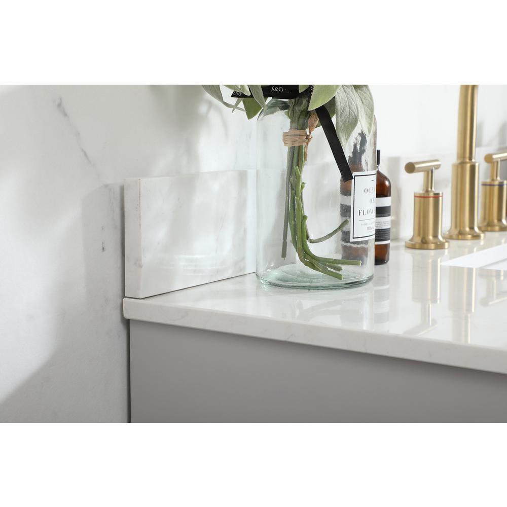 42 inch Single bathroom vanity in grey with backsplash. Picture 5