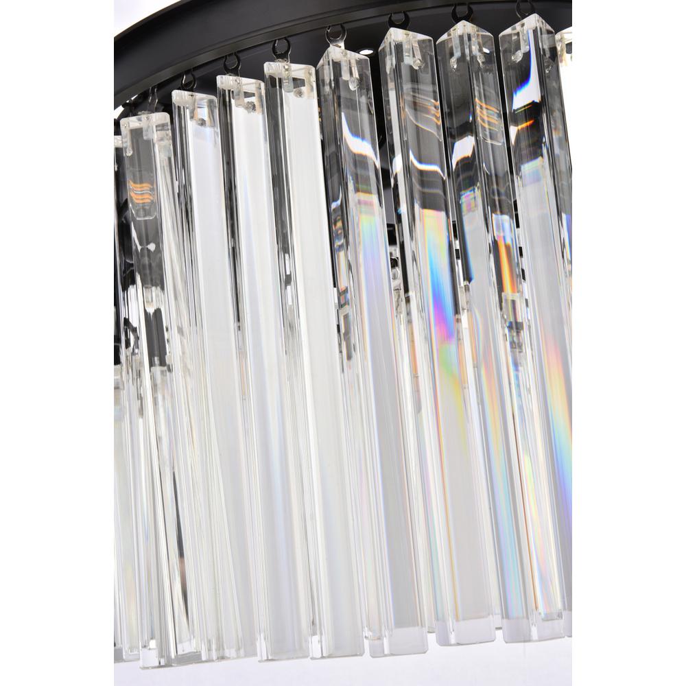 Sydney 6 light Matte Black Pendant Clear Royal Cut Crystal. Picture 5