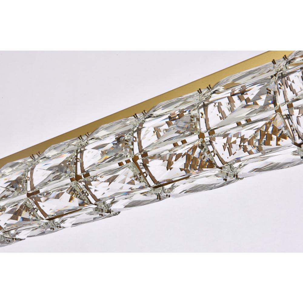 Valetta 42 inch LED linear pendant in gold. Picture 4