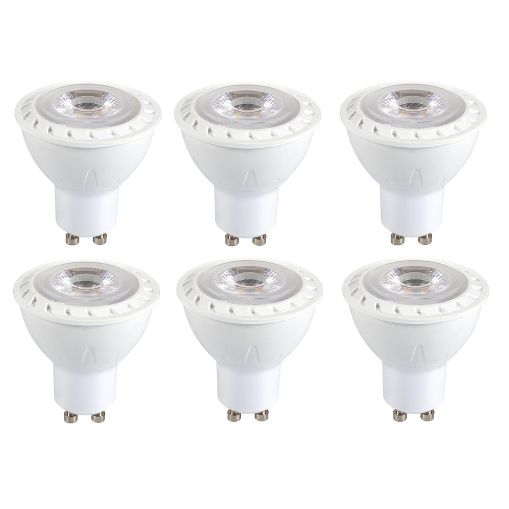 Dimmable 6.5W LED GU10 light bulb 3000K pack of 6. Picture 1